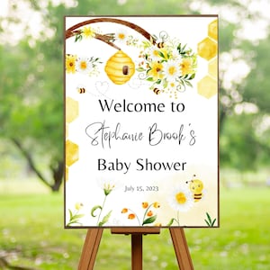 Oh Babee Baby Shower Welcome Sign, Yellow Baby Shower, Honeybee Baby Shower, Spring Baby Shower, Summer Baby Shower