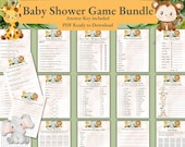 Baby Shower Games Printable, Jungle Baby Shower Games