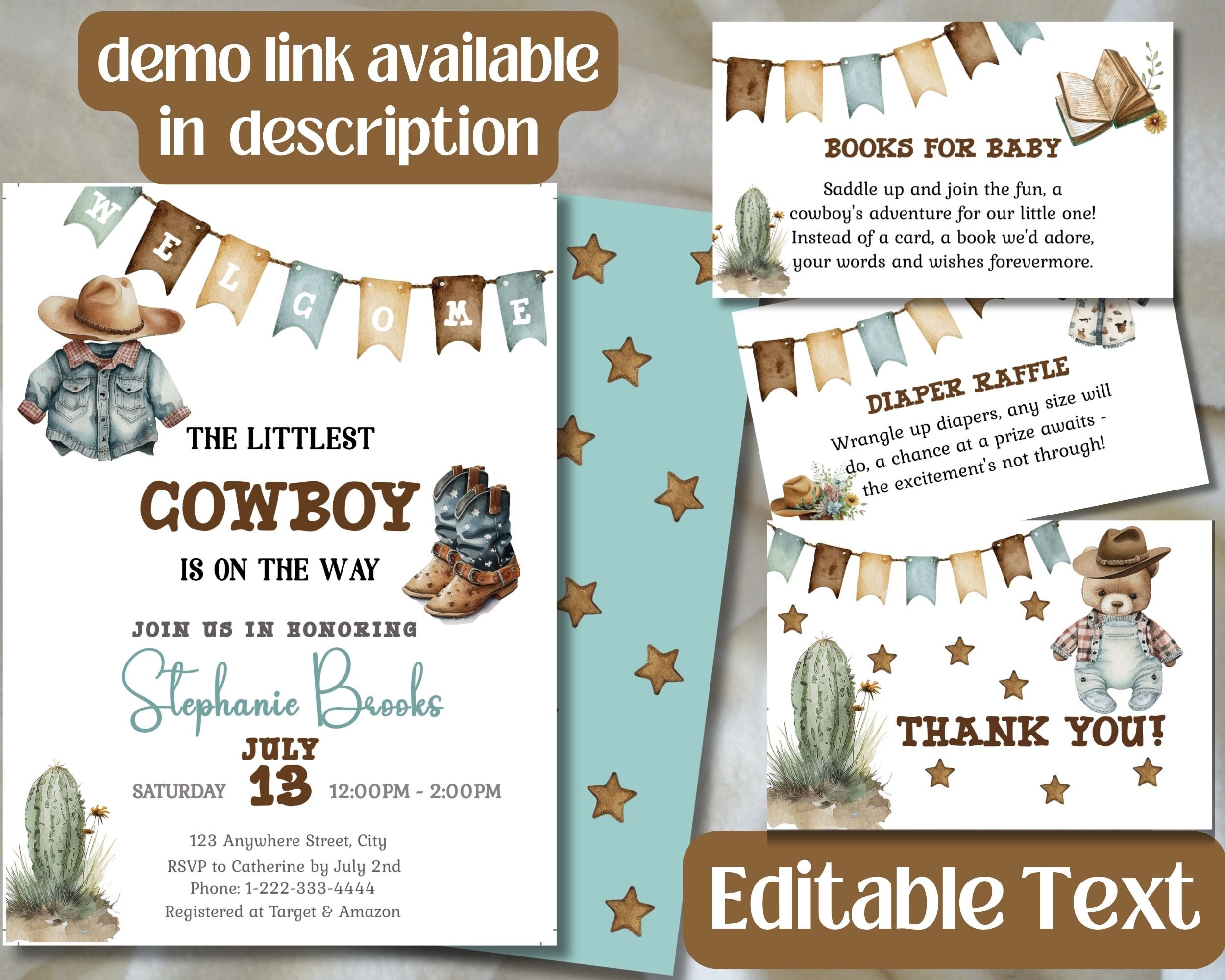Cowboy Baby Shower Invitations Free Printable