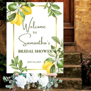 Bridal Shower Welcome Sign, Welcome to Bridal Shower Sign, Lemon Bridal Shower, Welcome Bridal Shower Sign, She Found Her Main Squeeze A102