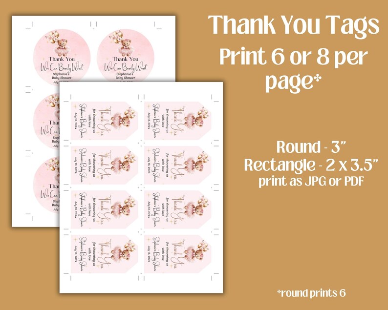 We Can Bearly Wait Girl Baby Shower Invite, Teddy Bear Baby Shower Invitation, Pink Teddy Shower Invite, Editable Bear Invitation, Balloons image 8