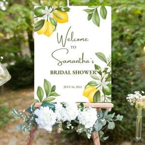 Bridal Shower Welcome Sign, Welcome to Bridal Shower Sign, Lemon Bridal Shower, Welcome Bridal Shower Sign, She Found Her Main Squeeze A102