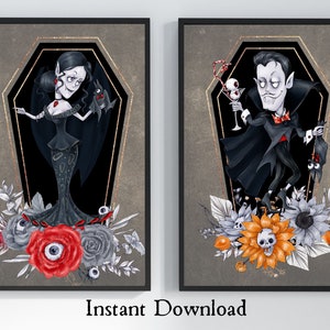 Halloween Printable Wall Art Decor | Vampire Decor