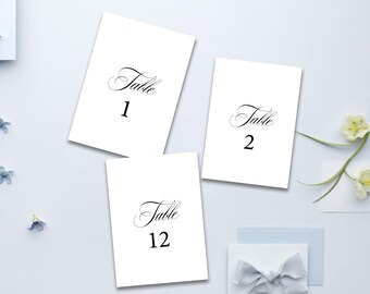 Romantic Wedding Table Numbers