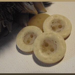 6 BOUTONS Orange Rouille ou Beige Texture rugueuse 18 mm 2 trous 1,8 cm image 4