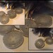 5 buttons grey speckled 18 or 20 or 22 mm * 4 holes * 2 cm grey button sewing notions