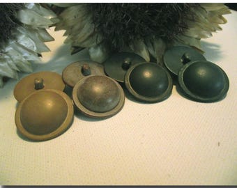 5 BOUTONS 25 mm Beige, Marron , Brun, Vert bleu * Bombé mat * 2,5 cm à queue Button sewing neuf