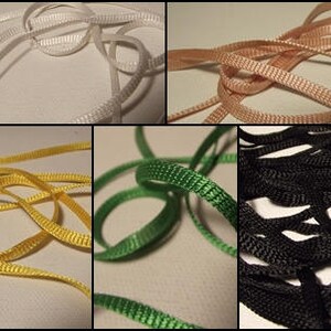 5 m Shiny Soft Flat Braid Cord 5 mm Flesh White Yellow Green Black for sewing furnishing decoration creative hobbies embroidery