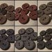 8 buttons look embossed khaki mahogany Brown grey matte * 18 mm * 2 holes * 1.8 cm red green grey button for dress Cardigan knit jacket