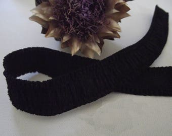 SOFT BLACK elastic ribbon 21 mm sold by the meter