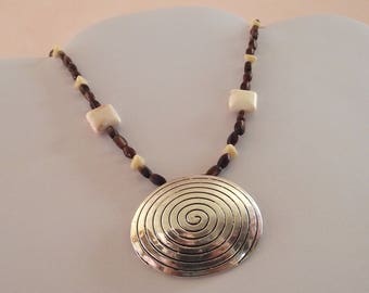 Sautoir Vintage - Perles De Verre Et Métal Doré - Années 1970/1980 - Bijou Rétro Occasion