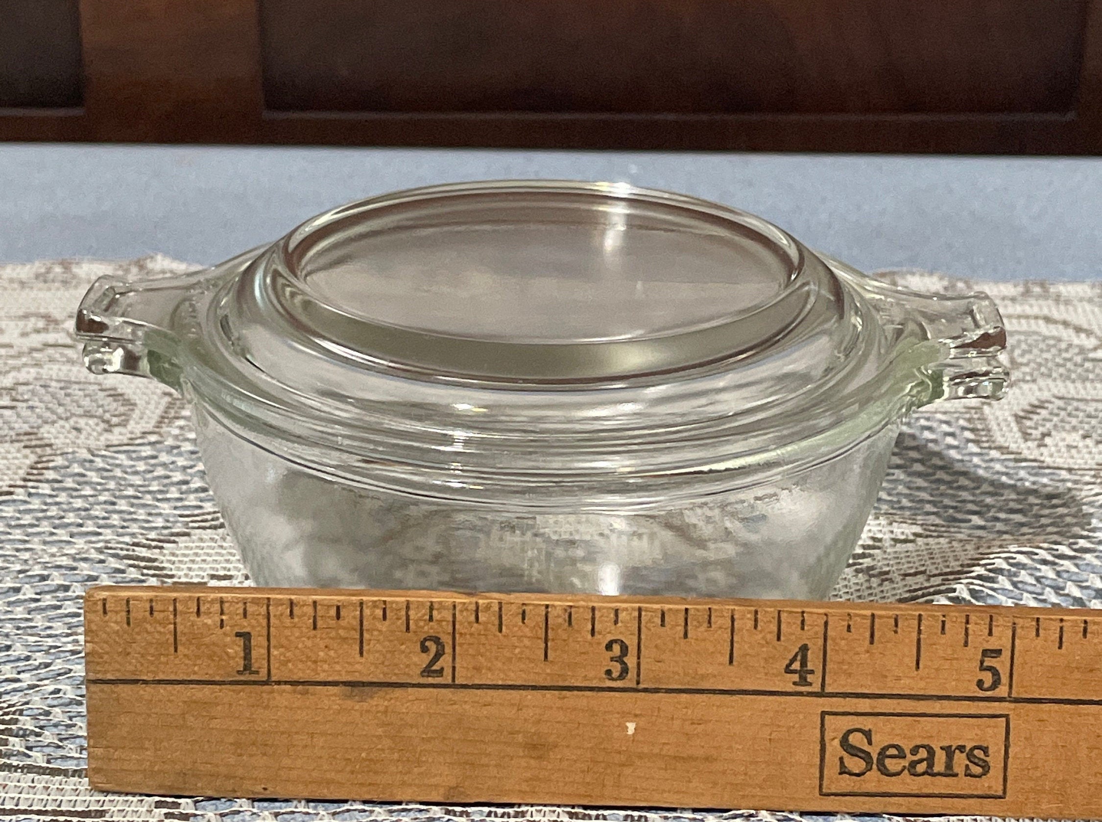 Vintage clear glass Pyrex mini bowl with lid Etsy