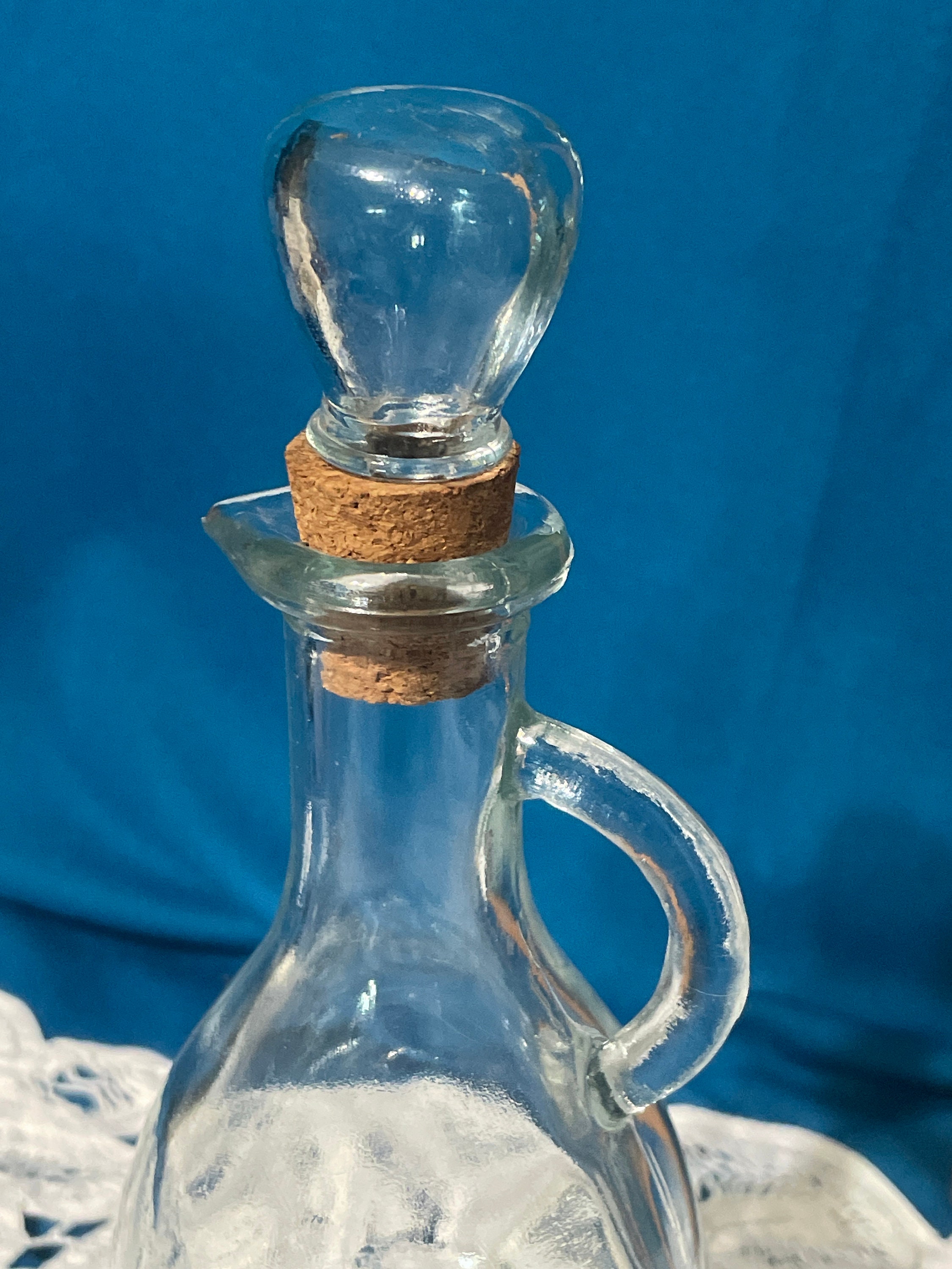 Vintage Clear Glass Cruets With Glass Stoppers. Various Sizes Etsy