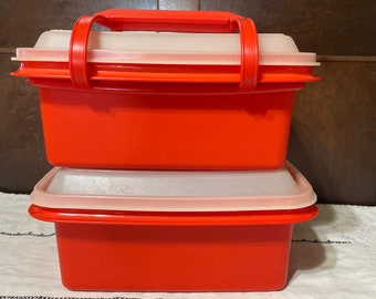 Retro/Vintage 80's Tupperware Orange Lunch Box