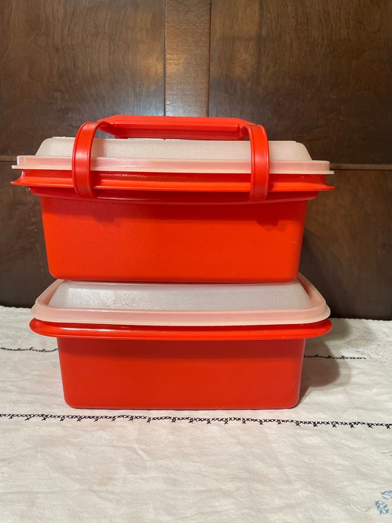 Vintage Tupperware Cake/Cookie Storage Container Red Cover (11x7x2) – Main  Street Estate Sales