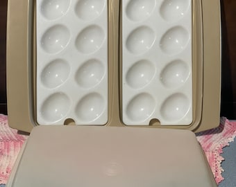 Vintage Tupperware Egg keeper, deviled egg carrier, food keeper. Choose color options.  PreOwned in very good condition