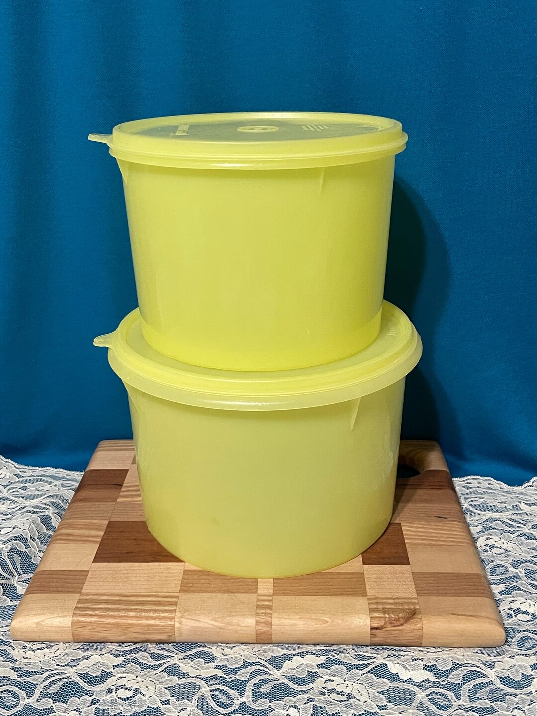 Vintage Tupperware Pair of Yellow Containers With Tupper Seal Lids ...