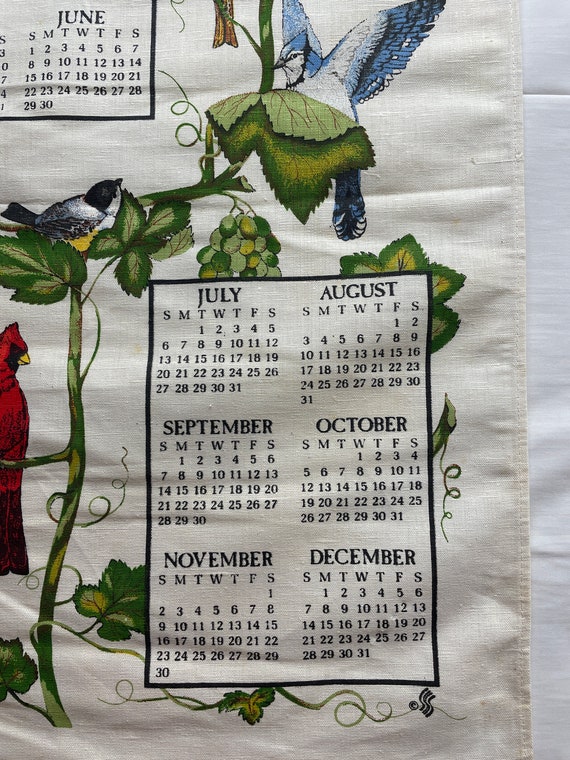 Old Time Cloth Calendars, 1986, 1982, Vintage Prints. Preowned - Etsy