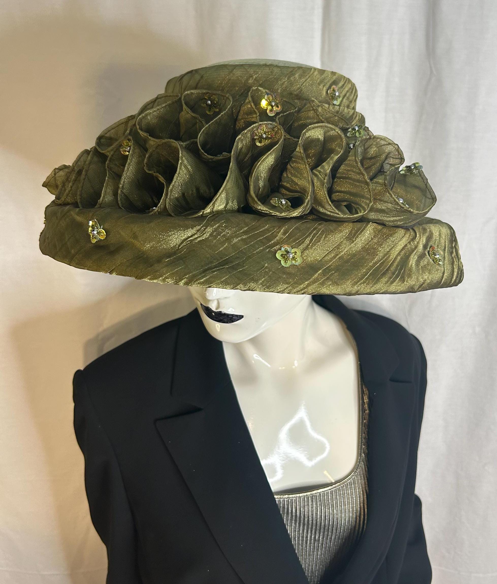 Vtg 'ms Divine' Brand Mossy Green Church Very Classy Women's