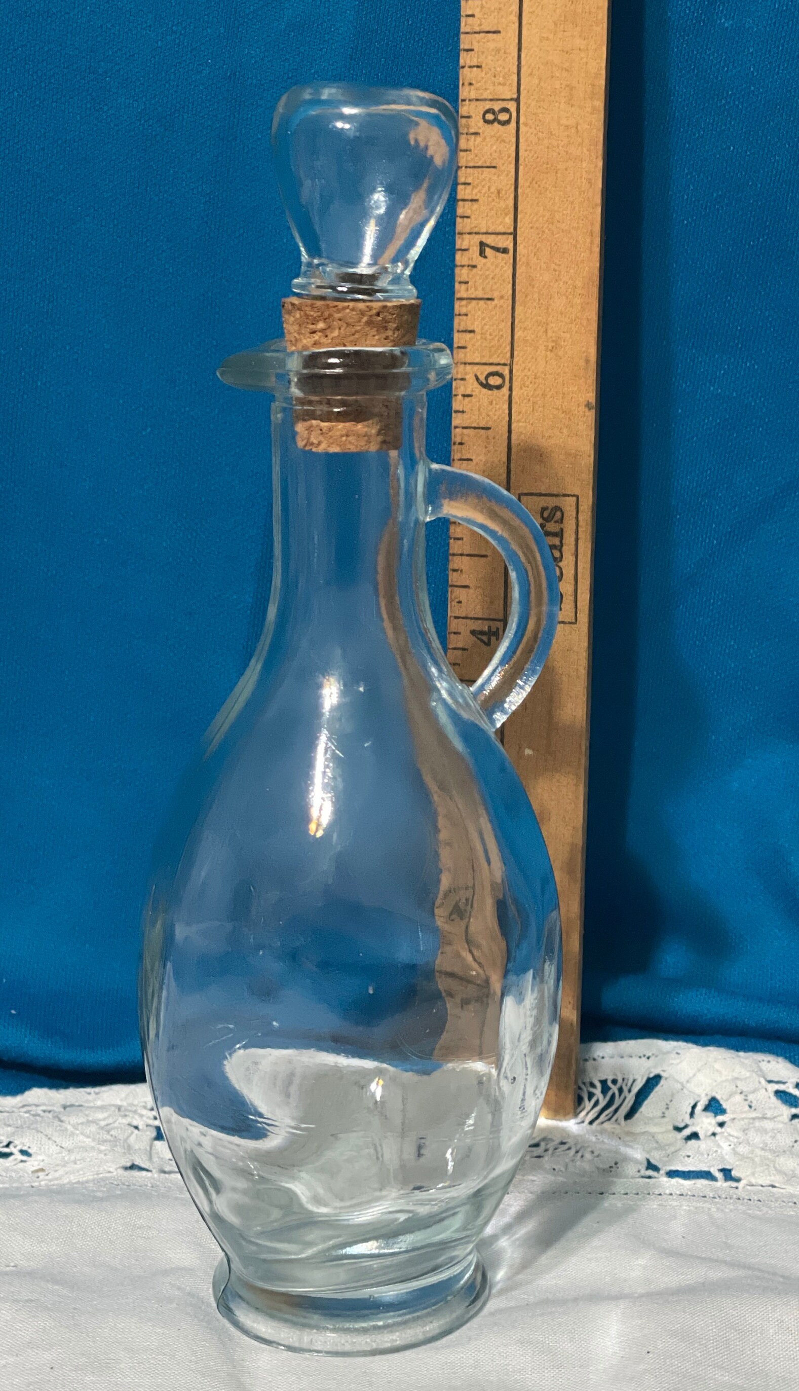 Vintage Clear Glass Cruets With Glass Stoppers. Various Sizes Etsy