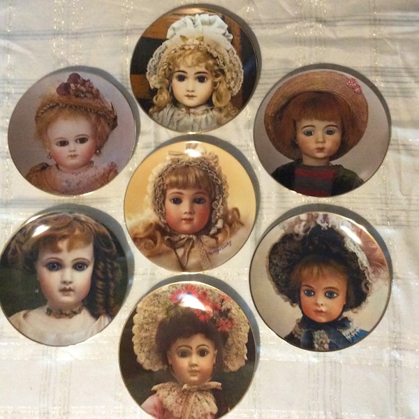 The Doll Collection plates, Old French Dolls, Mildred Seeley, limited edition, A.T., The Schmitt, Snow Angel, The Alexander, E.J., Marque
