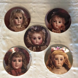 Antique Doll Collection,French Babes Doll plates, Seeley Doll plates, Juneau’s Cheri, Delcroixs Pearl, Brussels Charity, J M, Mothereaus Yve