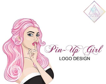 Pin Up Girl Logo Etsy