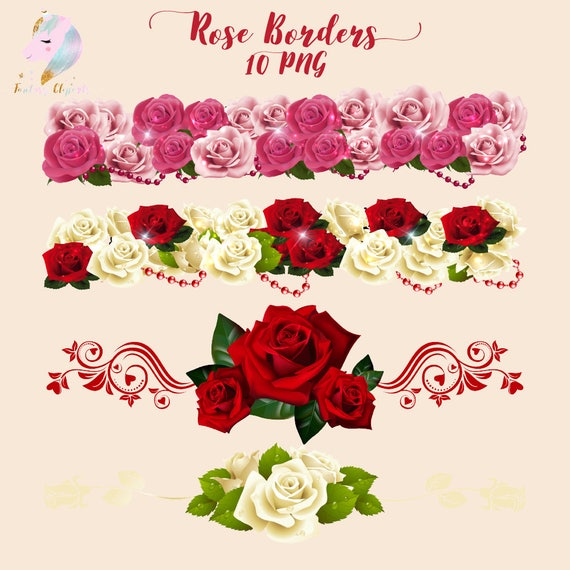 red roses border clipart