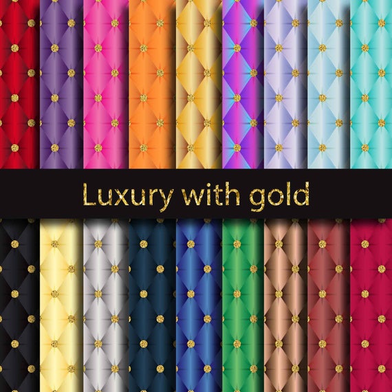 Tufted digital paper, golden buttons, gold glitter paper, luxury paper pack, fantasy cliparts, copper background, silver backdrops, scrapboo Il_570xn