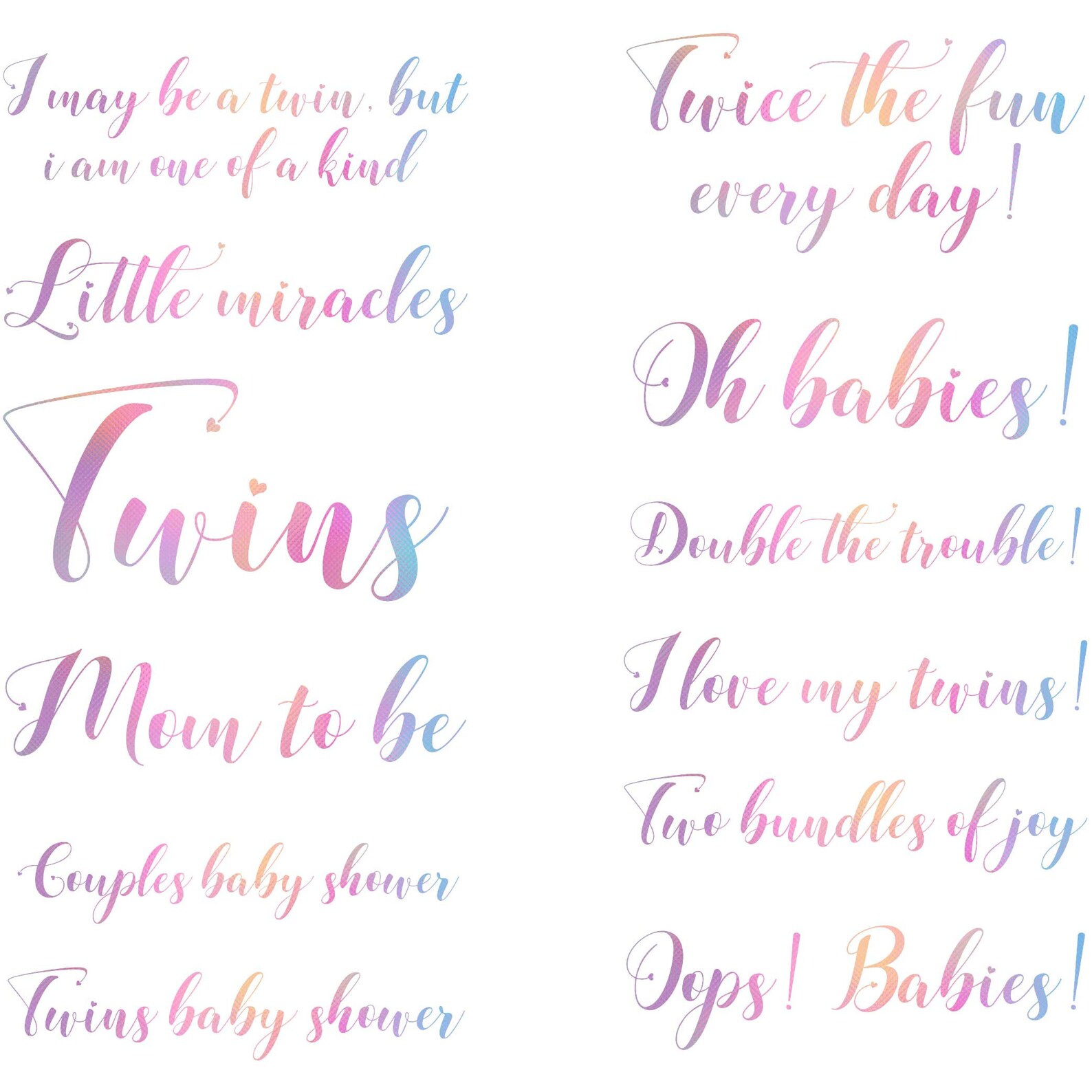 Twins Word Art Twins Baby Shower Common Words Baby Quotes Etsy