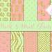Pink Mint Paper, Digital Paper Pack, Sparkling Texture, Gold Glitter ...