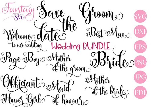 Download Wedding Party Role Svg Cut Files Cricut Bride Groom Bundle Maid Of Honor Usher Silhouette Cameo Bridesmaid Mother Bridal Shower Page By Fantasy Cliparts Catch My Party