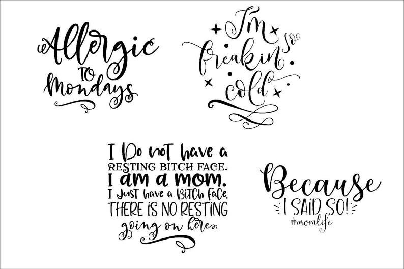 Download Funny quotes svg bundle vector me sarcastic never omg no ...