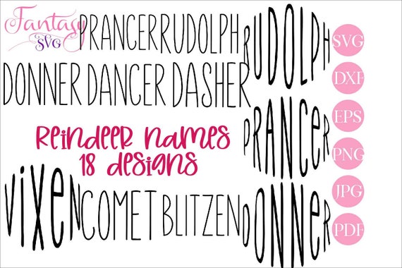 Download Reindeer names svg, cut files for cricut, christmas bundle ...