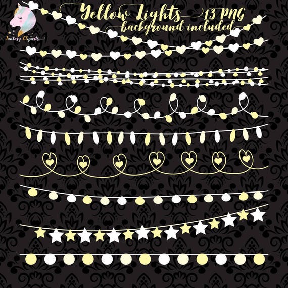 Download String Light Clipart Fairy Lights Rustic Boho Png Patio Lights Party Lights Christmas Images Wedding Graphics Black Damask Floral Ba By Fantasy Cliparts Catch My Party