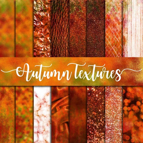 Fall backgrounds, autumn textures, digital paper, distressed wood, fantasy cliparts, abstract texture, orange glitter, green leather, rustic Il_570xn