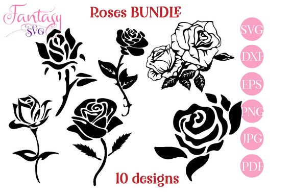 Download Floral Clipart Cricut Cut Files Flowers Svg Craft Pattern Flower Svg Silhouette Cut Files Digital Print Roses Flower Svg Digital Art Collectibles 330 Co Il