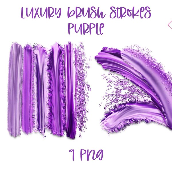 Luxury purple,brush strokes, glitter clipart, logo elements, make up smears, makeup clip art, mauve violet, orchid amethyst, metallic stroke