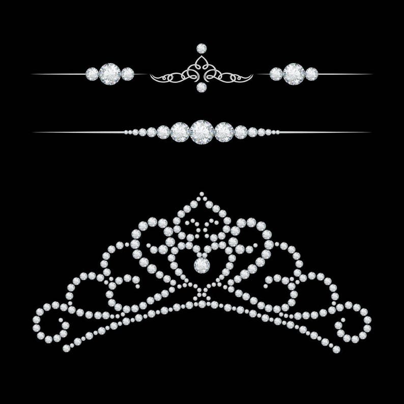 Diamond borders diamonds dividers border clipart set Etsy