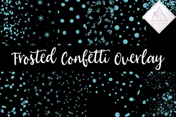 Frosted confetti, turquoise glitter, frozen overlay, aqua clipart set, diamond dust, icicles digital, snow snowflakes, winter borders, snowy Il_570xn