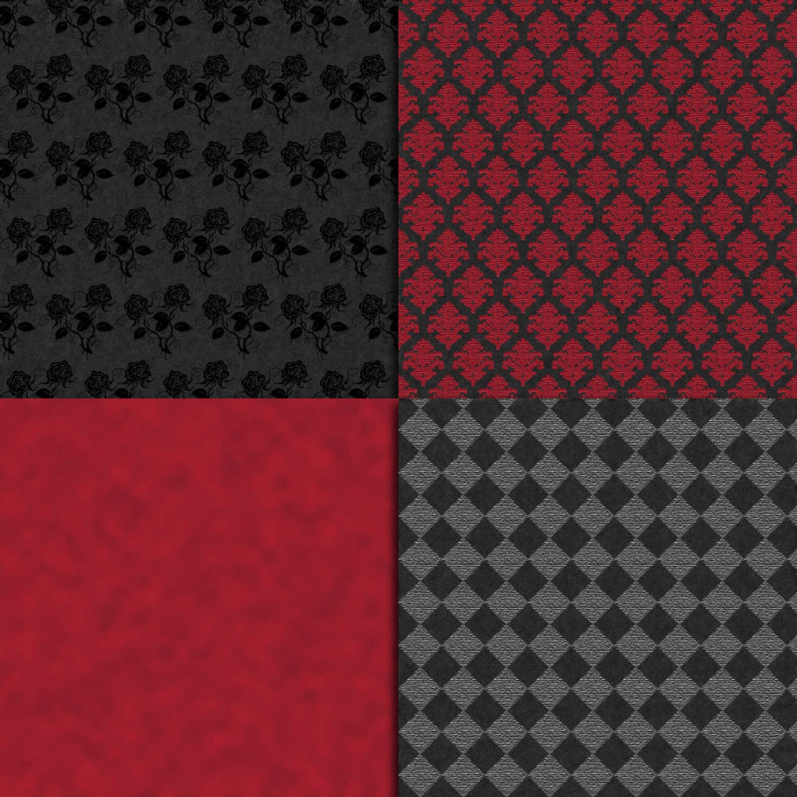 Gothic Digital Paper Gothic Scrapbook Victorian Damask Etsy