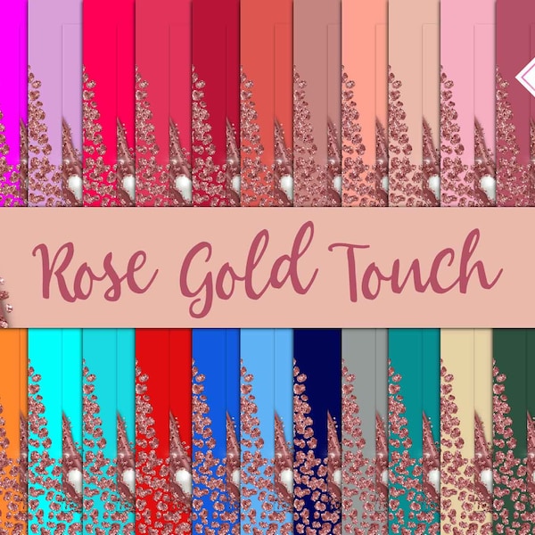 Rose gold touch, digital paper, social media, marketing template, blush glitter, bronze cards, bling jewels, lux luxury gems, jewelry craft,