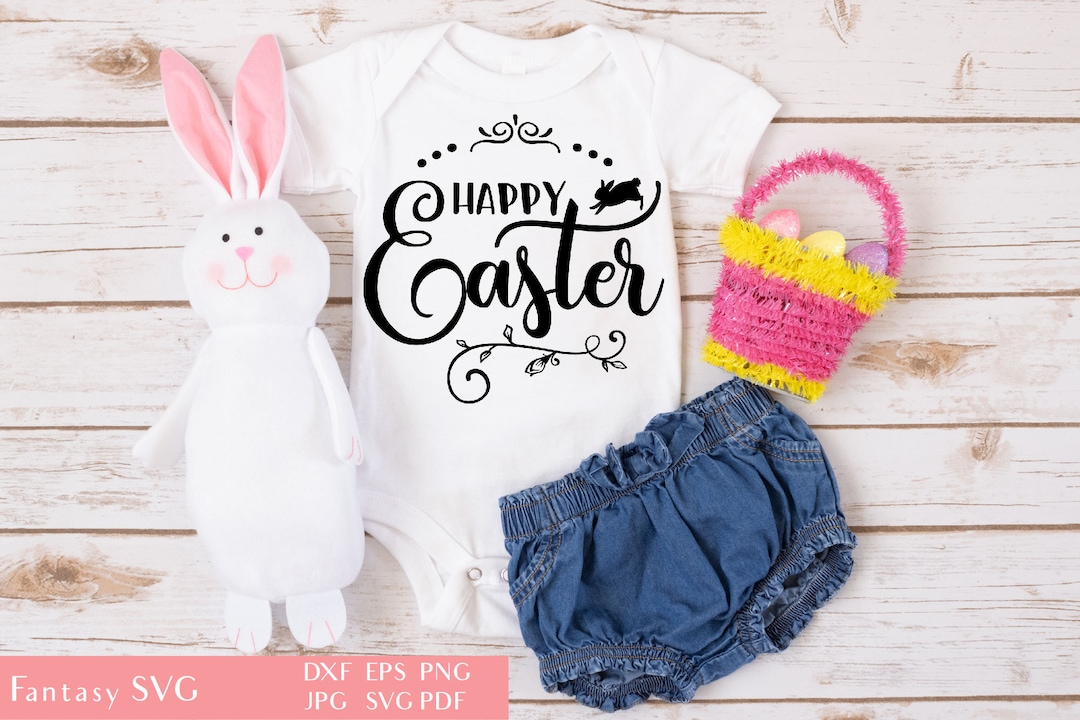 Happy Easter SVG Cut File for Cricut Bunny Quote Spring - Etsy