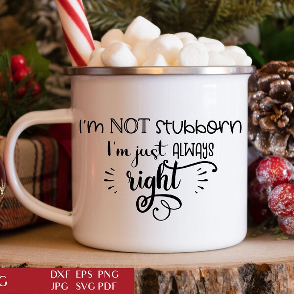 Stubborn Quote Funny Etsy