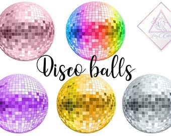 Gold & Pink Stripy Disco Ball.handmade Blue and Green Disco Glitter Ball  Groovy-retro Interior-party-mirror Tiles-party Decor-personalised 