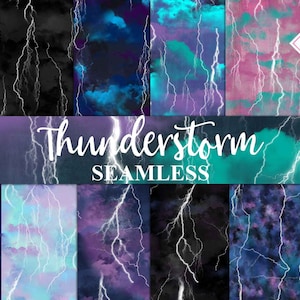 Thunderstorm pattern, digital paper, thunder patterns, seamless storm, weather lightning, lighting clouds, abstract art, flash electricity,