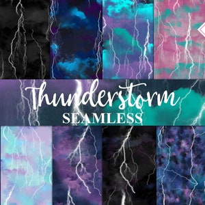 Thunderstorm pattern, digital paper, thunder patterns, seamless storm, weather lightning, lighting clouds, abstract art, flash electricity,