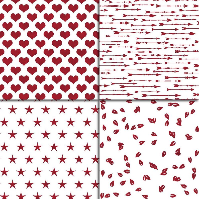 Download Red foil on white digital paper gothic lace texture | Etsy