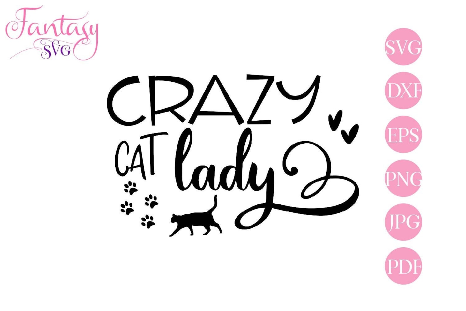 Crazy cat lady pet svg cut files funny shirt design kitty | Etsy