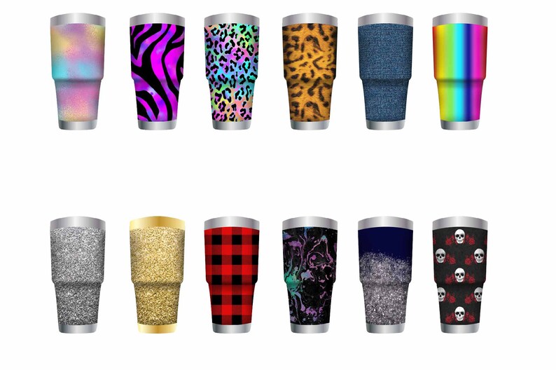 Tumblers clipart coffee cups tumbler bundle sublimation Etsy